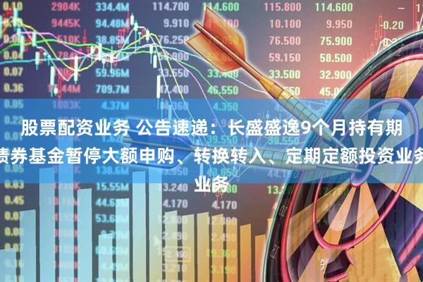 股票配资业务 公告速递：长盛盛逸9个月持有期债券基金暂停大额申购、转换转入、定期定额投资业务