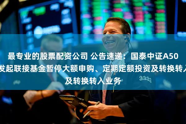 最专业的股票配资公司 公告速递：国泰中证A500ETF发起联接基金暂停大额申购、定期定额投资及转换转入业务